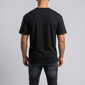 Glory Custom Black T Shirt With <b>White</b> Graphic Print New Trendy Style Short Sleeves T Shirt For Unisex Street Wear Look - Product Image 6