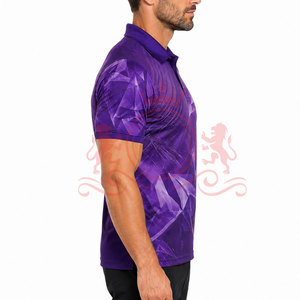 New Arrival Purple <b>Abstract</b> Polo Shirt Soft Stretch Fabric Modern Design Short Sleeve Comfortable Daily Casual Wear - Product Image 4