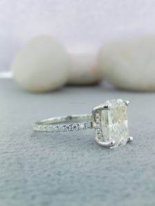 Anillo de bodas de oro sólido de 10K con salida de fábrica de joyería fina, anillos de diamantes cultivados en laboratorio ASCHER Cut VVS, joyería para mujer - Product Image 3