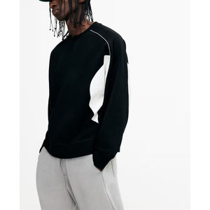 Sudadera de cuello redondo para hombre al por mayor, de alta calidad, lisa, teñida, en blanco, estilo jogger, personalizada, de forro polar, talla grande - Product Image 3