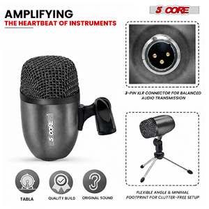 5 Core Tabla Mic Indian Instrument <b>Microphone</b> Set for Bayan Dayan Dholak Mic for Studio <b>Stage</b> Temple - Product Image 2
