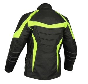 เสื้อแจ็คเก็ตมอเตอร์ไซค์แขนยาวสีดำสำหรับผู้ชาย แต่งสีเขียวนีออน พร้อมระบบระบายอากาศ ใส่ได้ทุกฤดู - Product Image 4