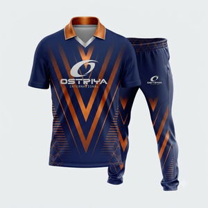 Custom Heat-Transfer Printing Breathable Cricket Uniform Front 2026 Latest Design 100% Polyester Moisture-Wicking Unisex - Product Image 6