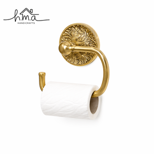 ที่ใส่กระดาษชำระแบบติดผนัง รูปทรงสี่เหลี่ยมผืนผ้า ดีไซน์ลายวินเทจ ทำจากทองเหลืองขัดเงา - Product Image 3