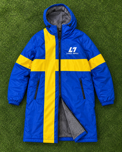 Chaqueta Parka Personalizada con la Bandera de Suecia, Impermeable, Cortavientos, Forrada de Forro Polar, con Capucha, Abrigo Largo para Natación, Surf y Deportes al Aire Libre - Product Image 6