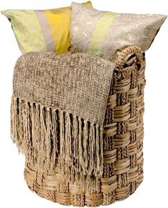 Paniers de rangement en jacinthe d'eau et en jonc de mer avec poignées, paniers de rangement faits à la main, vente en gros, écologiques, fabriqués au Vietnam - Product Image 3