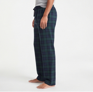 <b>Men</b> Cotton <b>Flannel</b> <b>Pajama</b> Pants Mid Waist Drawstring Plaid Pattern Winter Casual Loose Fit Breathable Woven Night Trousers - Product Image 5