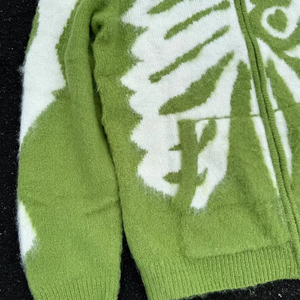 Custom Skull Head Logo 2 Piece Knitted Pant <b>Set</b> Jogger Knitted Mohair Tracksuits <b>Set</b> <b>Sweaters</b> and Hoodies for Men - Product Image 4