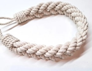 Braided Cotton Rope Curtain <b>Tie</b> <b>Back</b>: Nautical Decor, Handmade - Product Image 2