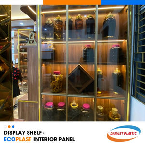 Estante decorativo de estilo moderno y estante para vino Panel interior de PVC Fábrica de fabricación líder de Vietnam - Product Image 1