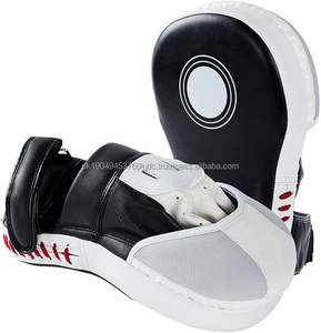 Manoplas de boxeo curvas de cuero PU para boxeo, almohadillas de mano de entrenamiento de enfoque objetivo para boxeo, karate, MMA, Muay Thai, Kickboxing - Product Image 1