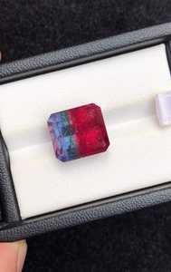 Pierre précieuse naturelle de tourmaline rouge, taille octogonale, qualité excellente, grade rare, certifiée par un tiers, pour la fabrication de bijoux et la collection - Product Image 3