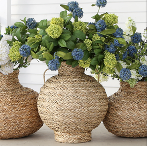 Eco Friendly Handwoven Seagrass <b>Vase</b> With Handles Natural Handmade <b>Decorative</b> <b>Vase</b> for Wholesale Bulk Buyers - Product Image 4