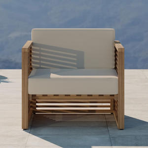 Muebles de Sofá Modernos para Exteriores de Madera de Teca Sólida, Resistentes a la Intemperie, para Hoteles, Villas y Resorts, Fabricante Mayorista Comercial - Product Image 2