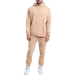 Minimalist Custom 2-Piece Men’s Tracksuit | Heavyweight Cotton | Your Design <b>Heat</b> Pressed - Product Image 1