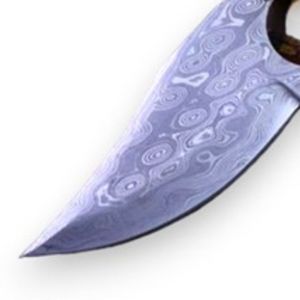 Couteaux à dépecer fiables en acier de Damas avec lame courbée pour la chasse, le dressage sur le terrain, le camping, le bushcraft et la survie en milieu sauvage - Product Image 5