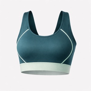 ชุดออกกำลังกายพลัสไซส์ น้ำหนักเบา พิมพ์ลายด้านหน้าได้ตามต้องการ สปอร์ตบราสำหรับผู้หญิง ออกกำลังกายกลางแจ้ง ไร้ตะเข็บ สีพื้น รองรับระดับปานกลาง ระบายอากาศได้ดี - Product Image 2