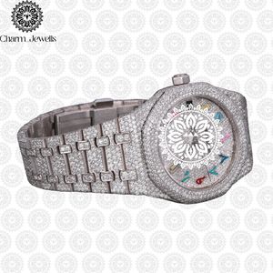 Montre de luxe Charm Jewells en acier inoxydable, mouvement mécanique analogique 40 mm, cadran lumineux, étanche 10 bars, date automatique, fonction push - Product Image 5