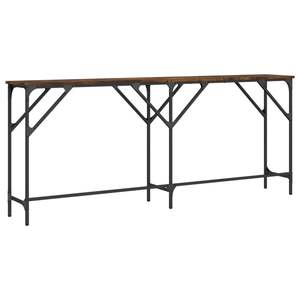 Table console réglable pour pieds de grande taille en bois d'ingénierie chêne fumé avec finition durable - Product Image 6
