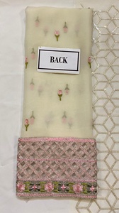 Pakistaní India boda bordado ropa de gasa Beige colección Eid traje de estilo último Salwar Kameez Venta caliente 2021 - Product Image 3