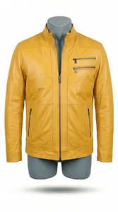 Veste décontractée à capuche de style cuir vintage pour homme, vêtement de mode pour l'extérieur - Product Image 3