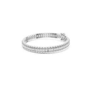 Wholesale Supply Moissanite Diamond <b>Bracelet</b> with Emerald Cut Vintage-Inspired Design and <b>Adjustable</b> Chain at Best Price - Product Image 1