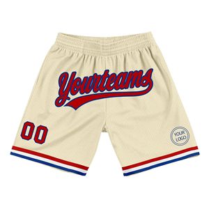 Shorts de basketball personnalisés unisexes respirants en Spandex/Polyester, taille mi-haute élastique, imprimés par transfert thermique, broderie COREX - Product Image 1
