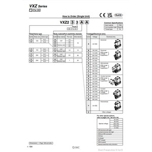 Pièces pneumatiques de l'électrovanne pneumatique SMC VXZ233BD - Product Image 3