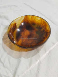 ชามใส่ผลไม้ทำจากเรซินอีพ็อกซี่ใสย้อมสีสวยที่สุดสำหรับบ้านหรูหราสำนักงานและร้านอาหารถ้วยของขวัญขอบหอยเชลล์ - Product Image 2