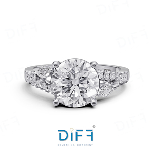 Bague de fiançailles classique de luxe pour femme avec diamant de laboratoire taille brillant en platine PT950 certifié IGI pour anniversaire de mariage - Product Image 1