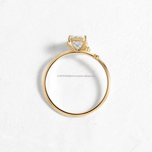 IGI/GIA Lab Grown Cut Diamond Vintage 14k Yellow Wedding/Engagement Ring Unisex Fine White Gold <b>for</b> Anniversary Party-Worthy - Product Image 4