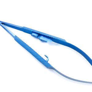 Portaagujas Oftálmico Curvo y Recto con Bloqueo de Titanio, Instrumentos Quirúrgicos - Product Image 4