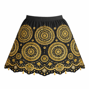 Premium Quality Female Floral Pattern Embroidered <b>Knee</b>-Length Empire Waist Customized Colors Summer Casual - Product Image 5