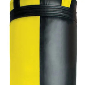 Sac de frappe en cuir véritable jaune et noir, rempli de sable, avec fermeture éclair, pour entraînement de boxe adulte, sac de frappe suspendu - Product Image 3