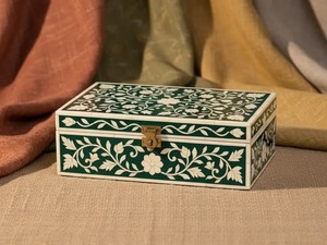 Modern Bone Inlay Jewelry <b>Box</b> Handmade Decorative Container For Dressing Table Accessories And <b>Keepsake</b> Storage - Product Image 1