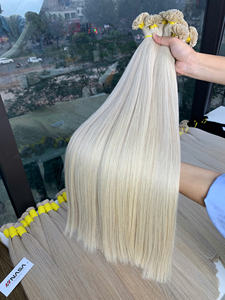 2024 vente chaude 100% extensions de cheveux vierges vietnamiennes à pointe plate ondulées naturelles de haute qualité avec des extrémités Super Double dessinées - Product Image 4