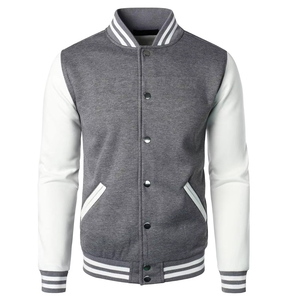 Service OEM – Blouson universitaire slim décontracté pour homme, col montant, hiver, personnalisé, haute qualité, avec caractéristiques écologiques sur le devant - Product Image 1