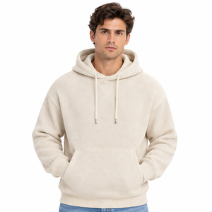 Sweat à capuche gaufré premium pour homme, coupe décontractée, manches longues, vente en gros, fournisseur d'usine de vêtements - Product Image 5