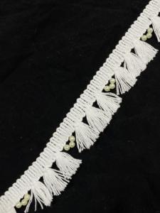 Frange à pompons décorative dorée de 45 mm en polyester Fengdai pour housses de coussin et garnitures de rideaux – Vente en gros - Product Image 4