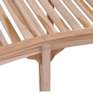 Banc banane en bois de teck massif de 78.7 pouces Bancs de patio élégants - Product Image 6