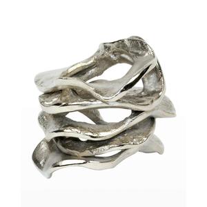 Metal Crafts Decorative Napkin Ring Sustainable Durable Designs Aluminium Custom Napkin Rings For Hotel Restaurant <b>Table</b> Uses - Product Image 6