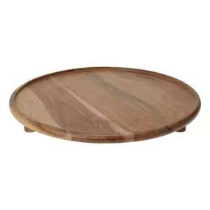 Elegante Plato de Pizza de Madera, Apto para Alimentos, con Asa, Redondo, para Servir y Presentar Queso, para Cafetería, Panadería o Restaurante, a Precio Económico - Product Image 3