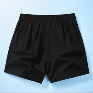 Short de plage pour homme en polyester recyclé, coupe ample, séchage rapide, taille élastique, avec logo sur le devant, idéal pour les sports d'été en extérieur - Product Image 2