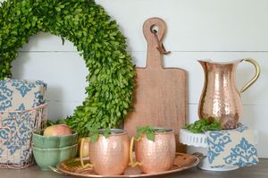 Hammered copper mug set desert oasis beverage <b>cups</b> <b>reusable</b> cocktail drink mugs premium collection durable - Product Image 6