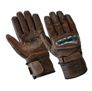 Gants de moto d'hiver grande taille en cuir respirant coupe-vent pour motocross vintage avec protection des phalanges pour une conduite sécurisée - Product Image 3