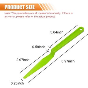 2 espátulas flexibles con mango largo de plástico para juntas y rasqueta de borde plano para vinilos de tintado de ventanas de coche - Product Image 4