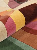 Bestes Maßgefertigtes Abstraktes Handgemachtes Luxuriöses Geometrisches Woll-Schnittflor-Teppichset, Haustierfreundlich, Rutschfest, Antimikrobiell, Waschbar