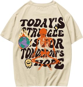 เสื้อยืดผู้ชายลายกราฟิกสไตล์เรโทร วินเทจ ผ้าคอตตอนหนา สตรีทแวร์ ผลิตตามสั่ง จำหน่ายส่ง - Product Image 1