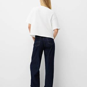 T-shirts personnalisés pour femmes, coupe ample, fabricant OEM, t-shirts en coton à manches courtes, style décontracté, disponibles en commandes en gros - Product Image 3