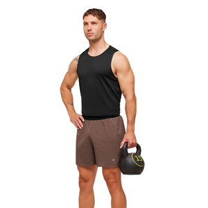 Pantalones Cortos Deportivos para Hombre, Modelo Sport Zero, Corte Ajustado de 5 Pulgadas, Ligeros, Transpirables, para Gimnasio, Entrenamiento, Color Marrón Suave - Product Image 3